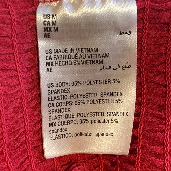 Pink Ribbed Long Sleeve Top - MEDIUM - Picture 4 of 4